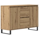 vidaXL Dressoir 101,5x35x70 cm bewerkt hout artisanaal eikenkleurig