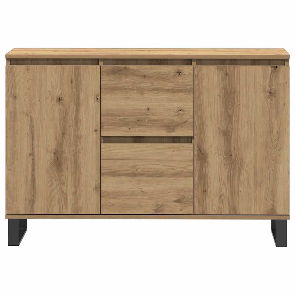 vidaXL Dressoir 101,5x35x70 cm bewerkt hout artisanaal eikenkleurig