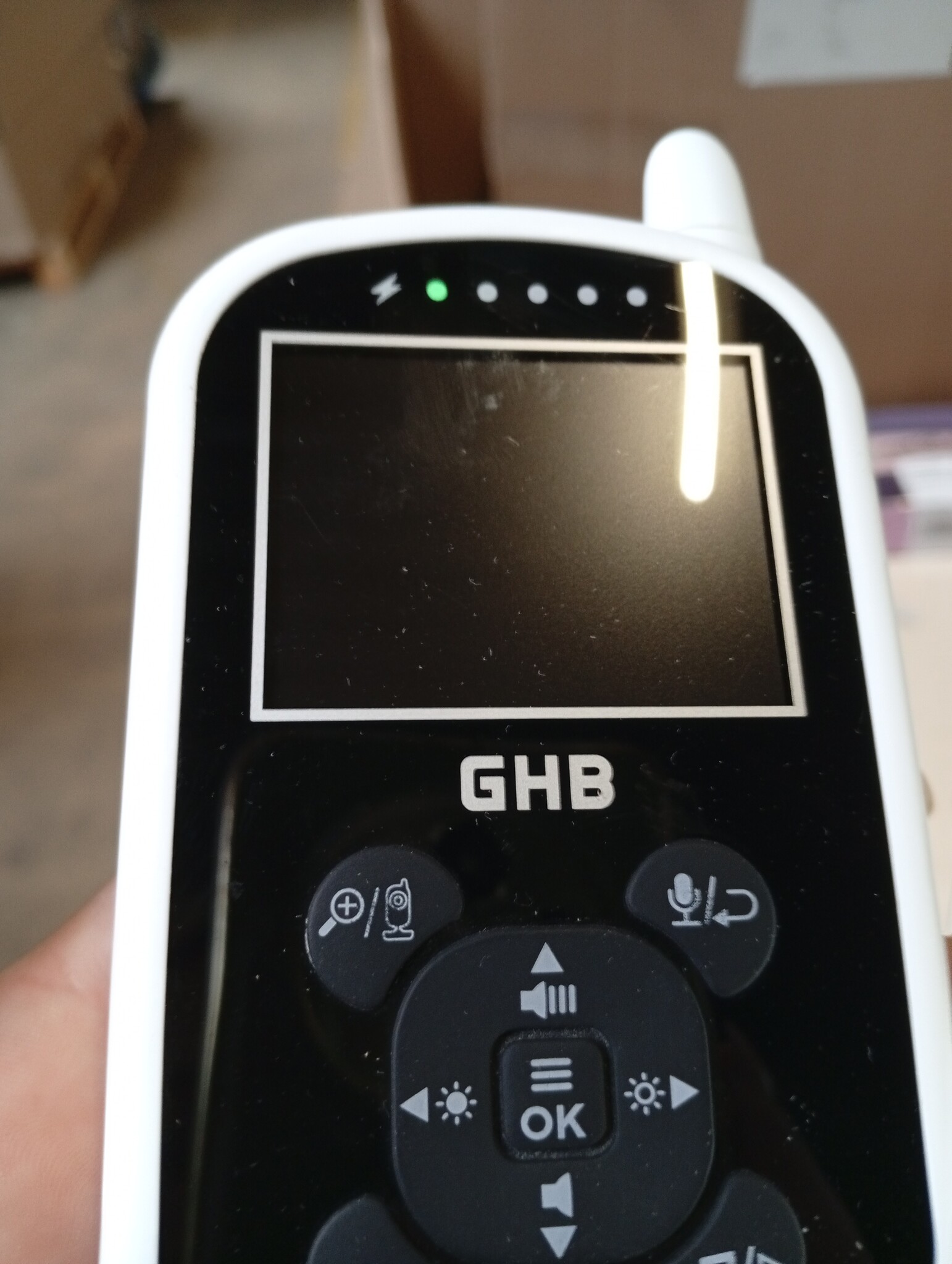 GHB Babyfoon met camera, video, babymonitor, 2,4 GHz intercomfunctie, ECO-modus, lange accuduur, nachtzicht, temperatuursensor, slaapliedjes