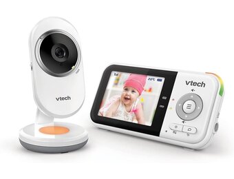 VTech - BM3254 – Babyfoon Video Clear Plus – nachtlampje en slaapliedje – display 2,8 inch – babyfoon audio – versie FR