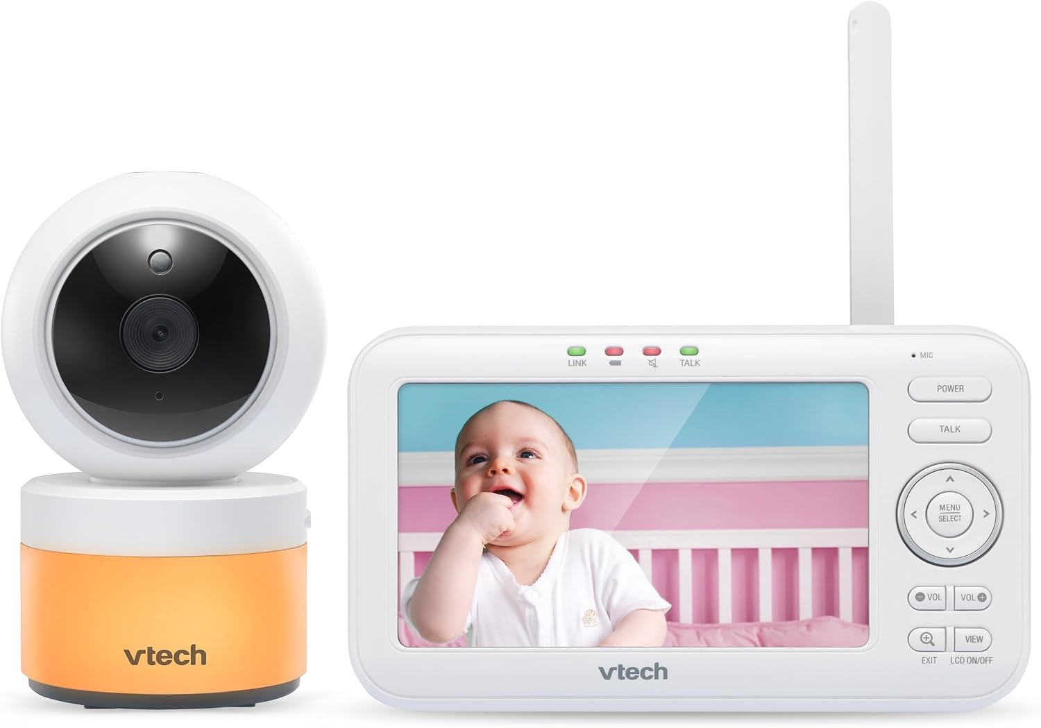 VTech - BM3254 – Babyfoon Video Clear Plus – nachtlampje en slaapliedje – display 2,8 inch – babyfoon audio – versie FR