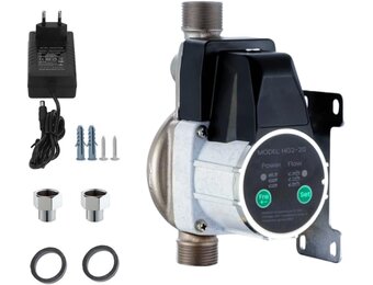 DC 24 V automatische booster-waterpomp, 80/100/150 W, permanente magneet, variabele drukregelaar, verwarmingsbuis, kraan voor thuis, wastafel, keuken