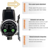 DC 24 V automatische booster-waterpomp, 80/100/150 W, permanente magneet, variabele drukregelaar, verwarmingsbuis, kraan voor thuis, wastafel, keuken
