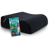 Comfortabele Stoelverhoger Volwassenen - OEKO-TEX hoes - Vormvast, 13 cm dik zitkussen - Perfect voor autostoel, bureaustoel kussen, opstahulp - Premium stoelkussen verhoging - DYNMC YOU - Zwart