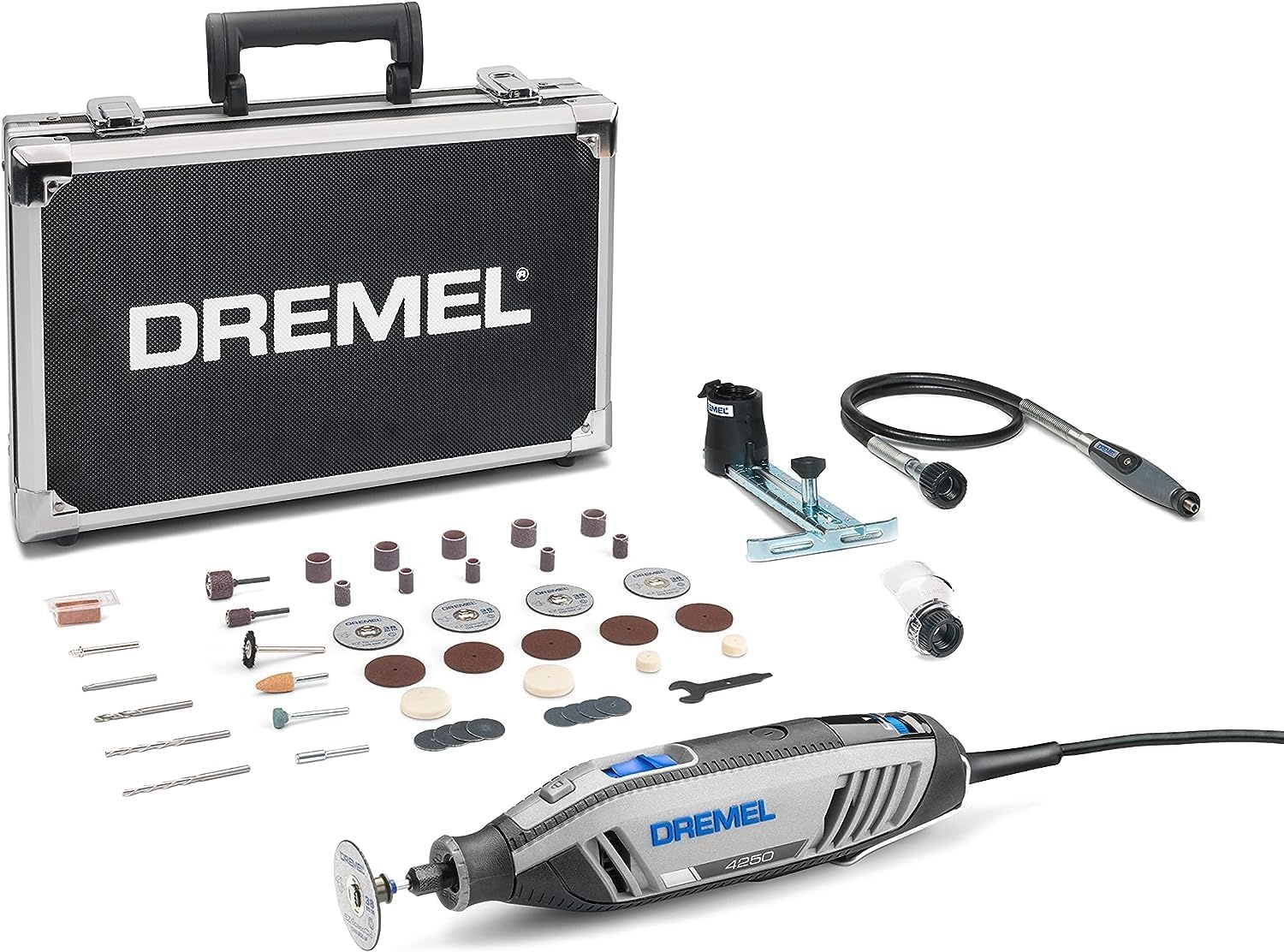Dremel 4250 Multitool 175 W, rotatiegereedschapset met 35 accessoires, 175 W motor met elektronische feedback, variabele snelheid 5.000-35.000 o.p.m.