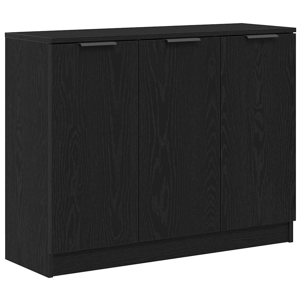 vidaXL Dressoir Zwart 90.5 x 30 x 70 cm Bewerkt hout