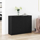 vidaXL Dressoir Zwart 90.5 x 30 x 70 cm Bewerkt hout