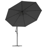 Zweefparasol Antraciet 350cm Aluminium Paal - 60% Korting!