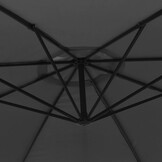 vidaXL Zweefparasol met aluminium paal 350 cm antracietkleurig