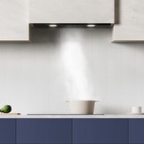 CIARRA CBCB5913A Geïntegreerde afzuigkap 52cm Zwart Ingebouwde Luifel Hood LED Licht 3 Snelheden Onderkast Extractor Fan