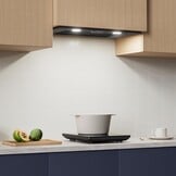 CIARRA CBCB5913A Geïntegreerde afzuigkap 52cm Zwart Ingebouwde Luifel Hood LED Licht 3 Snelheden Onderkast Extractor Fan