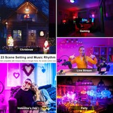 Taptoron 50W LED Breedstraler RGB - 4 Stuks - IP66 Waterdicht - 5700K Koud Wit - Bluetooth App Besturing