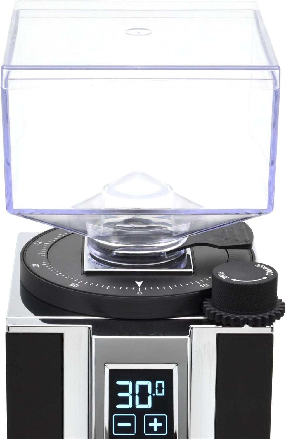 ARO Espresso Aluminium slijpmachine instelwijzerplaat voor Eureka Mignon | Aluminium wijzerplaat voorplaat | Massief aluminium knop | Moeiteloze maalaanpassingen