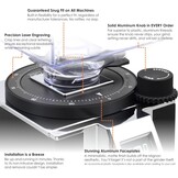 ARO Espresso Aluminium slijpmachine instelwijzerplaat voor Eureka Mignon | Aluminium wijzerplaat voorplaat | Massief aluminium knop | Moeiteloze maalaanpassingen