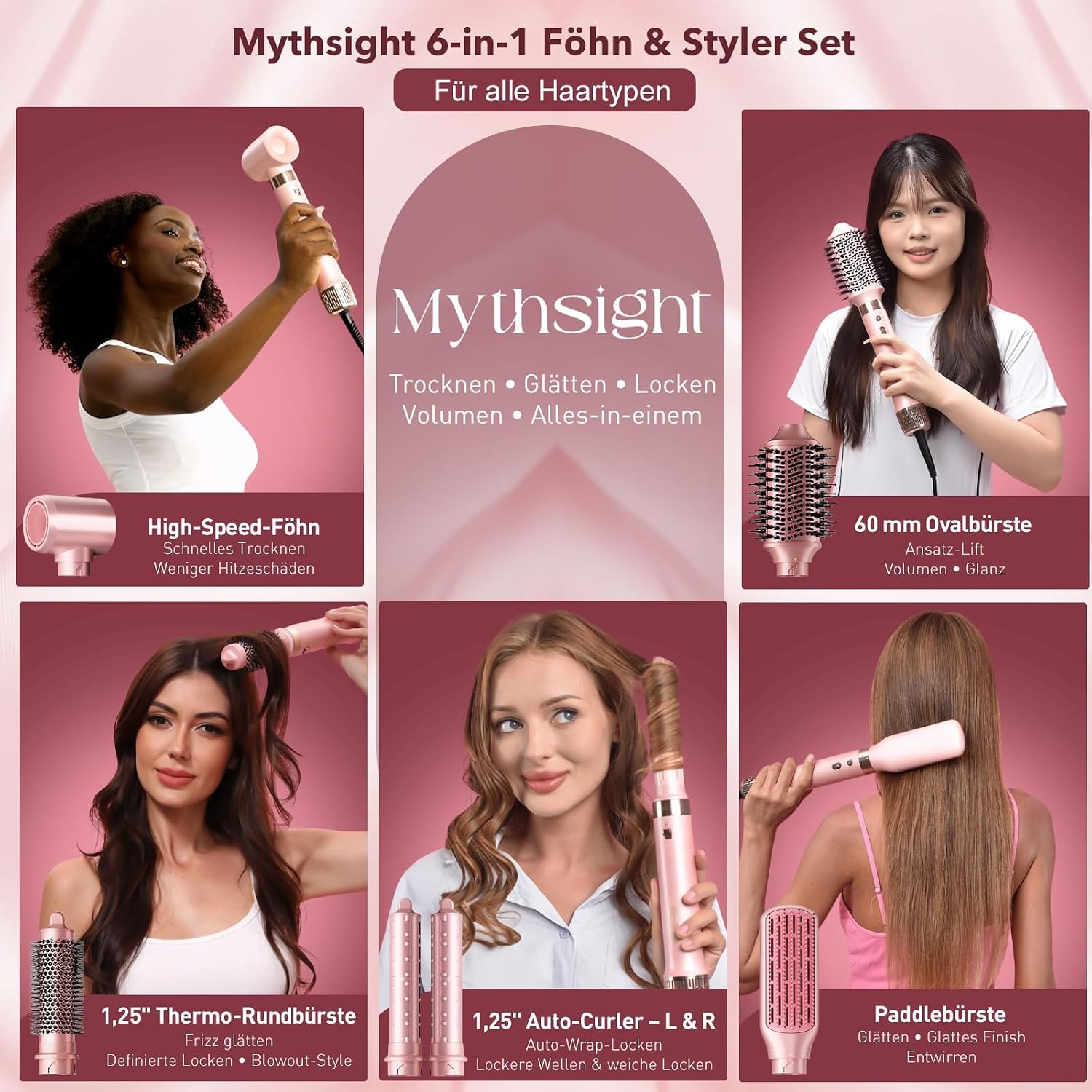 Multifunctionele Haardroger en Styler 6-in-1 met Korting