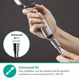 Universele Doucheslang 1,60m Chroom - Anti-Knik & Verdraaibeveiliging (32% Korting)