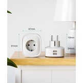 Slimme WiFi Stopcontacten (2 stuks) met USB & Stroommeting - 16A