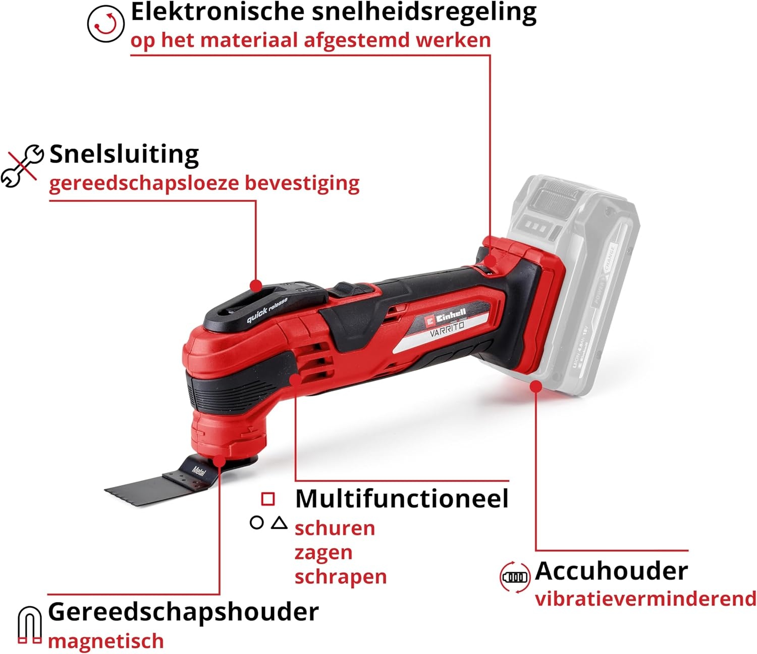 Einhell Accu Multitool 18V Power-X-Change - 34% Korting
