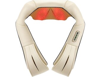 Shiatsu Massagekussen Nek & Schouder - Beige - 34% Korting
