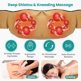 Shiatsu Massagekussen Nek & Schouder - Beige - 34% Korting