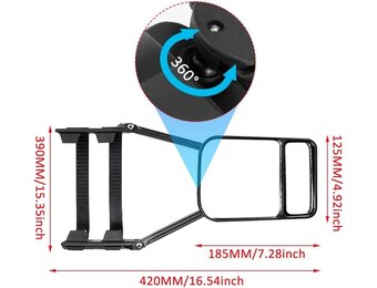 Universele Sleepspiegel Auto/Camper/Caravan - Zwart, Verstelbaar, Breed Zicht, 78% Korting