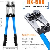 Krimptang HX-50B voor Accukabelschoenen - 6-50 mm² | 33% Korting