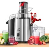 Juicer Groente en Fruit - High Powered (850 W) met 2 snelheden - Centrifugaal sinaasappel en citrusvruchten Juicer Machine voor Fruit en Groenten Brede opening (75 mm), Antislip Basis