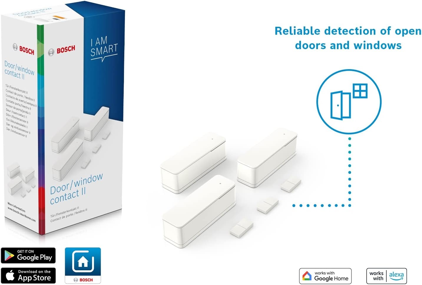 Bosch Slimme Deur-/Raamcontact Sensoren (Set van 3) - 34% Korting
