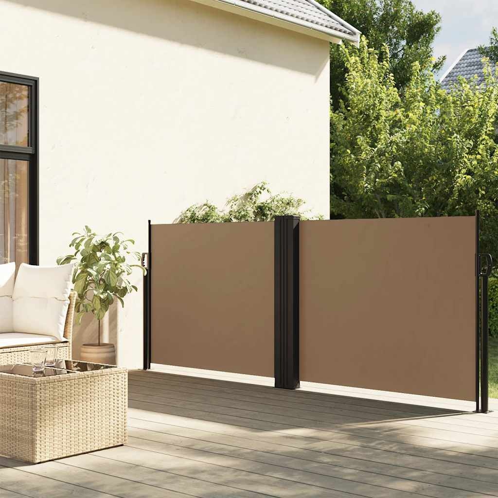 vidaXL Uittrekbaar Windscherm 100x600 cm Taupe - 54% Korting