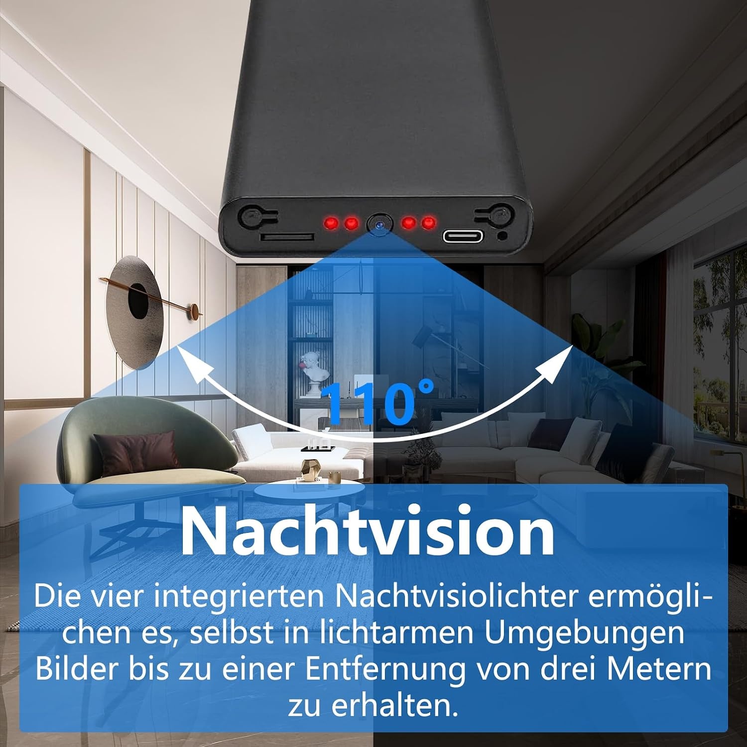HD 1080p Bewakingscamera met Nachtzicht & 55u Batterij - 34% Korting