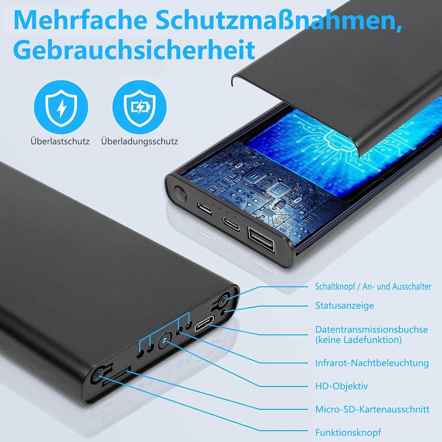 HD 1080p Bewakingscamera met Nachtzicht & 55u Batterij - 34% Korting