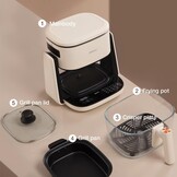 4L Airfryer Beige - 2-in-1 met Grillplaat | 1100W | HD-Touchscreen - 34% Korting