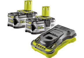 Ryobi 18V 5.0 Ah Accu Set (2 stuks) met Snellader - 41% Korting