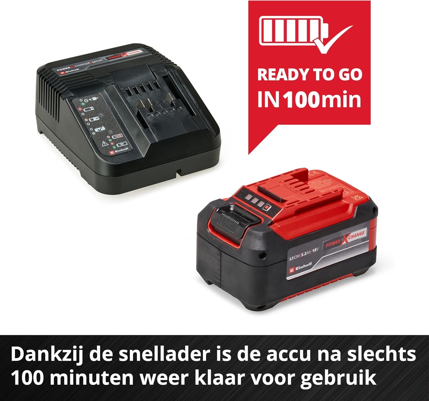 Accu Starterset 18V 5,2 Ah + 3A Snellader - 34% Korting