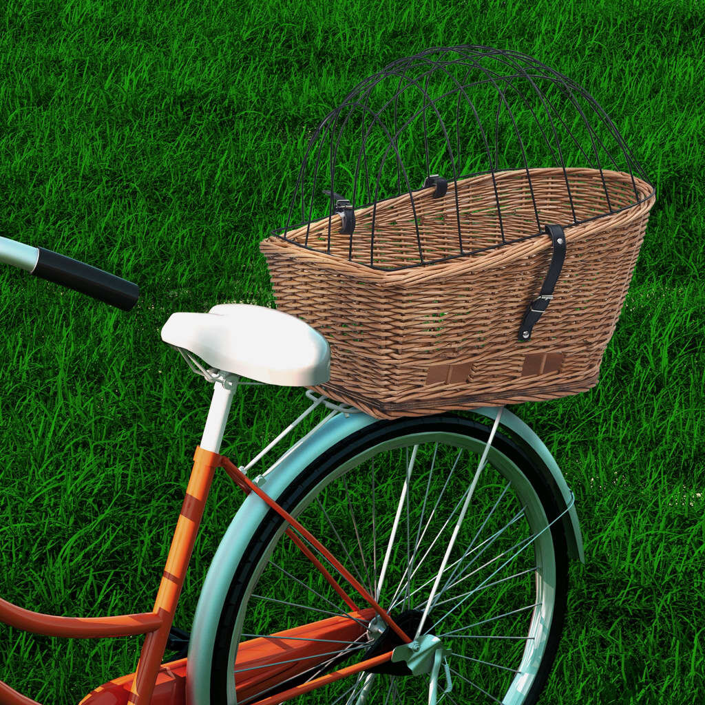 vidaXL Fietsmand Bagagedrager 55x31x36cm Natuurlijk Wilgenhout 34% Korting