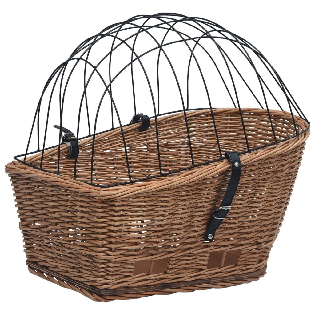 vidaXL Fietsmand Bagagedrager 55x31x36cm Natuurlijk Wilgenhout 34% Korting