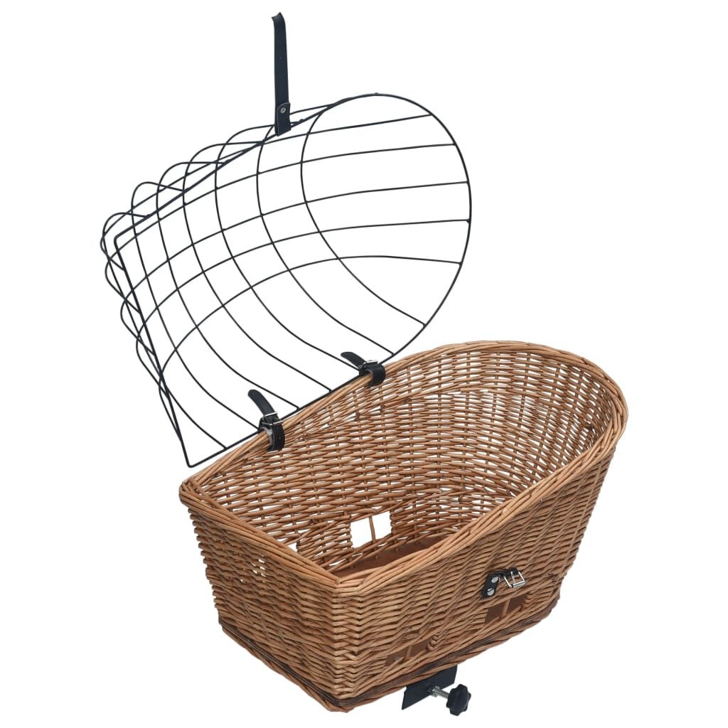 vidaXL Fietsmand Bagagedrager 55x31x36cm Natuurlijk Wilgenhout 34% Korting