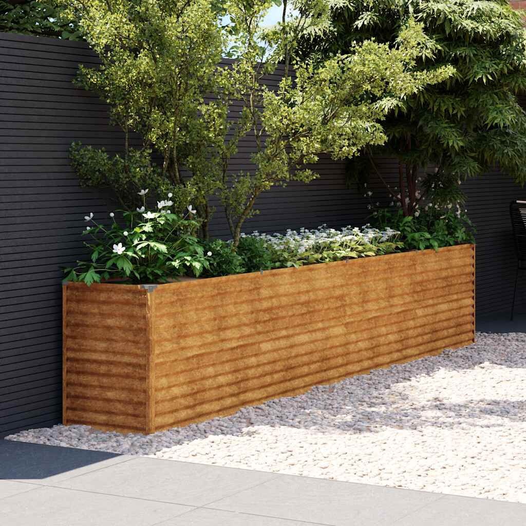 Verhoogde Plantenbak Cortenstaal 385x50x69 cm - 54% Korting