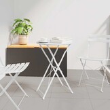 Bistrotafel Wit Ø50x71 cm Poedercoating Staal - 34% Korting
