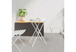 Bistrotafel Wit Ø50x71 cm Poedercoating Staal - 34% Korting