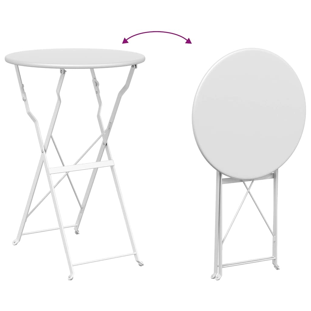 Bistrotafel Wit Ø50x71 cm Poedercoating Staal - 34% Korting