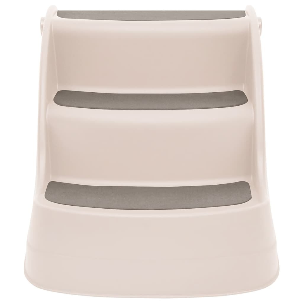 Hondentrap 3 treden crèmekleur 50x38x38 cm Kunststof - 34% Korting!