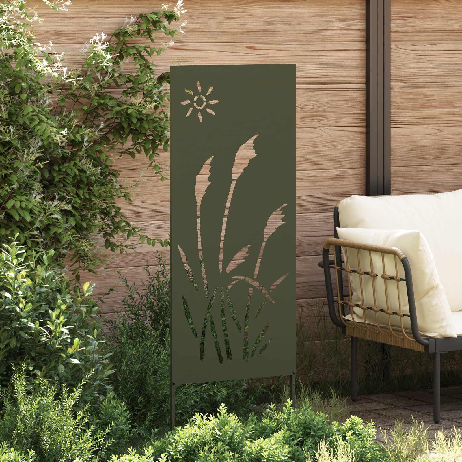 VidaXL Tuin Privacy Scherm Olijfgroen 50x140cm Staal - 59% Korting!