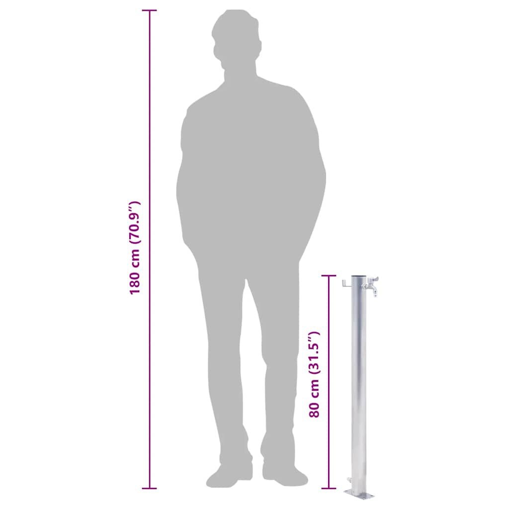 VidaXL Waterzuil RVS 80cm - 34% Korting