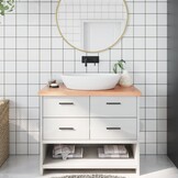 VidaXL Lichtbruin Houten Wastafelblad 100x50 cm - 35% Korting
