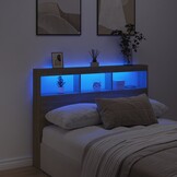 Hoofdbordkast met LED 140x17x102cm Sonoma Eiken - 34% Korting