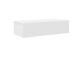 vidaXL Wandschap met Lades 60x26,5x15 cm Bewerkt Hout Wit - 34% Korting