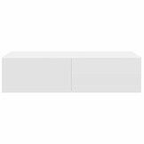 vidaXL Wandschap met Lades 60x26,5x15 cm Bewerkt Hout Wit - 34% Korting
