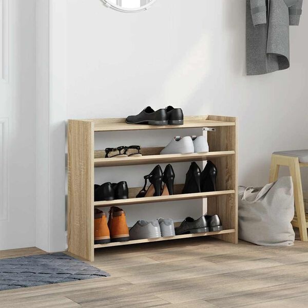 vidaXL Schoenenrek 80x25x62 cm Sonoma Eikenhout - 34% Korting