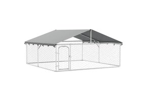 Hondenkennel met dak 300x300x150 cm - 35% Korting!